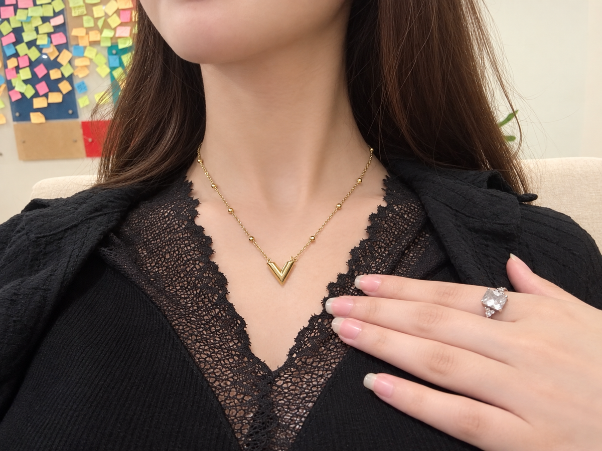 Golden V Grace Pendant