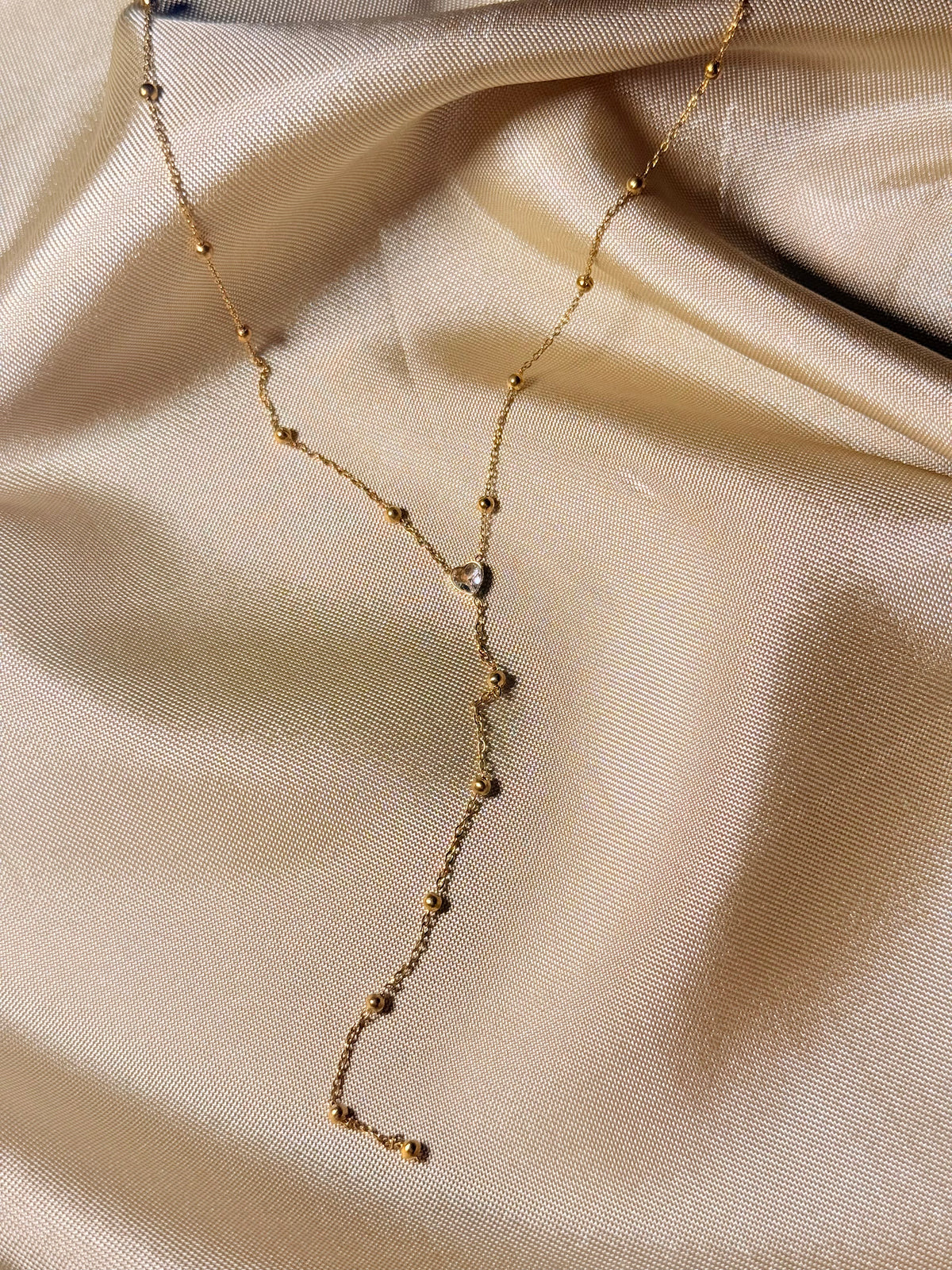Celeste Heart Y-Lariat Necklace