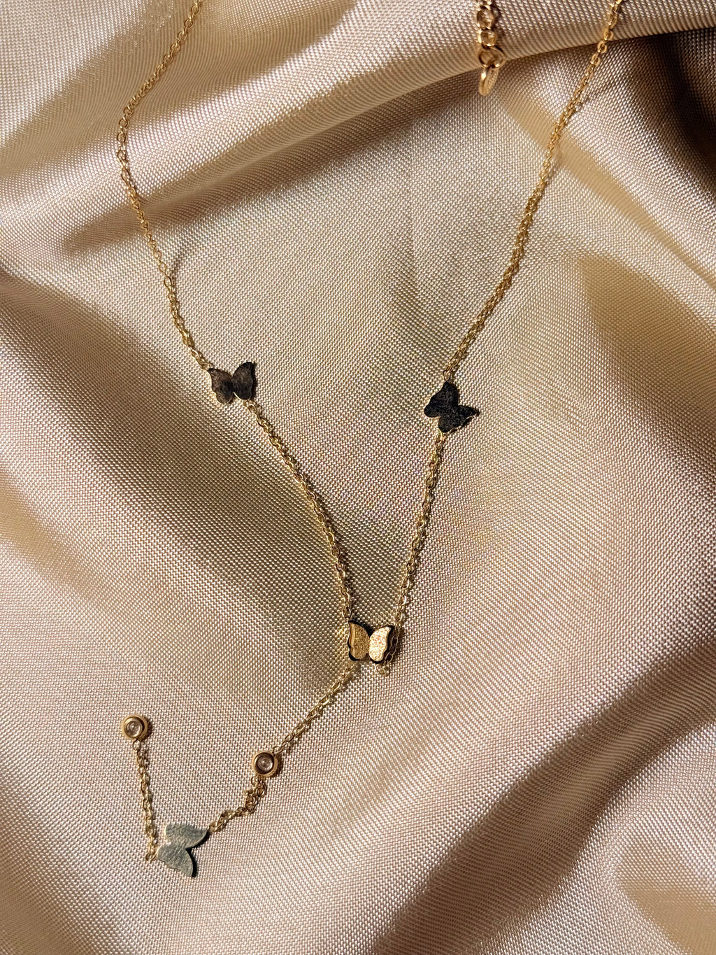 Wbn01-Flutter &amp; Shine Lariat- Stainless Necklace